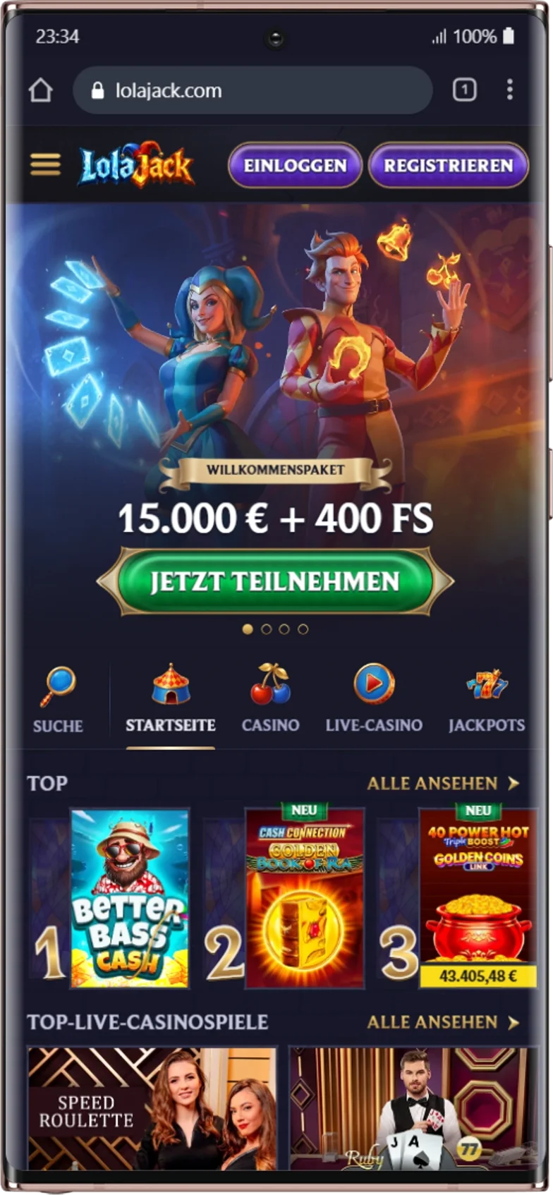 Live Casino mobil